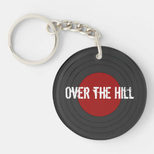 Over the Hill Custom Vinyl Rock N Roll Record    Key Ring