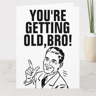 OVER THE  HILL FUNNY FOR HIM BIRTHDAY Retro Cards
