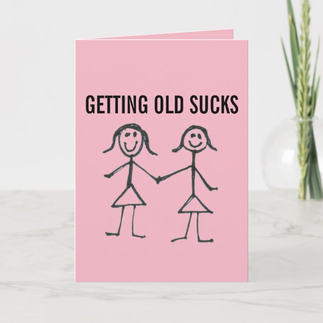 OVER THE HILL FUNNY GREETING CARDS (Front)