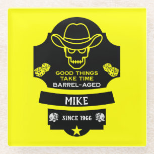 Over The Hill Getting Old Glass Coaster