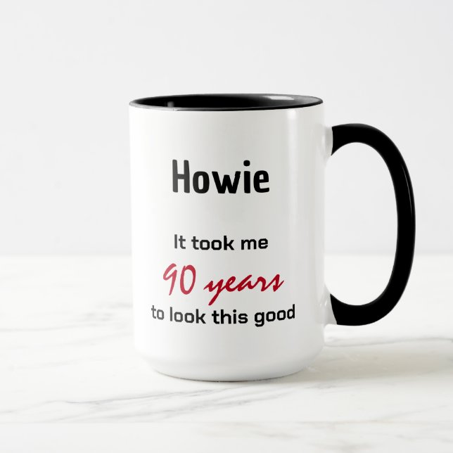Over the Hill Joke Birthday Mug (Right)