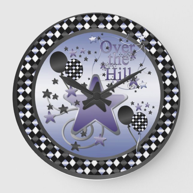 Over The Hill Keepsake  Wall Clock (Front)
