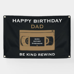 Over The Hill Nostalic Birthday Banner