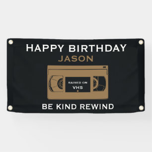 Over The Hill Nostalic Birthday Banner
