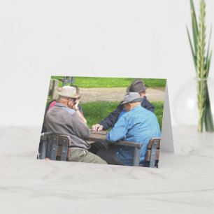 OVER THE HILL OLD MEN FUNNY BIRTHDAY CARD