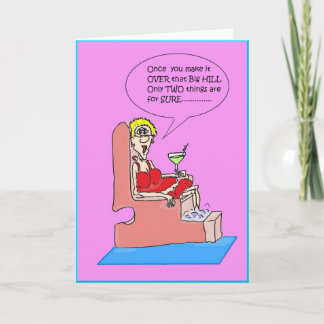 OVER THE HILL PEDICURE CARD