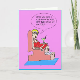 OVER THE HILL PEDICURE CARD