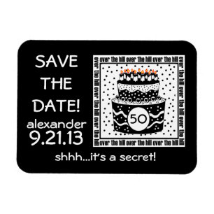 Over The Hill Save The Date Magnet