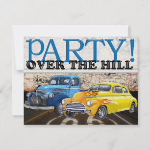 Over the Hill - Vintage Cars- SRF Invitation