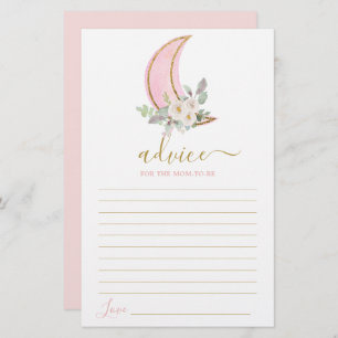 Over the moon Advice for Mum To Be card