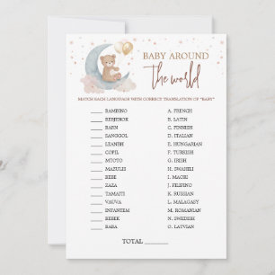 Over the Moon Baby Around The World Game Card