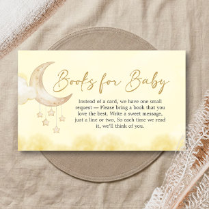 Over the Moon Baby Shower Books for Baby Enclosure Card