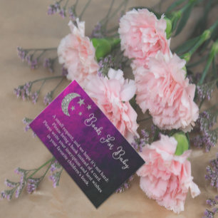 Over The Moon Baby Shower Books For Baby Enclosure Card