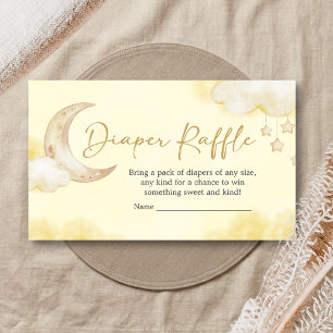 Over the Moon Baby Shower Diaper Raffle Enclosure Card