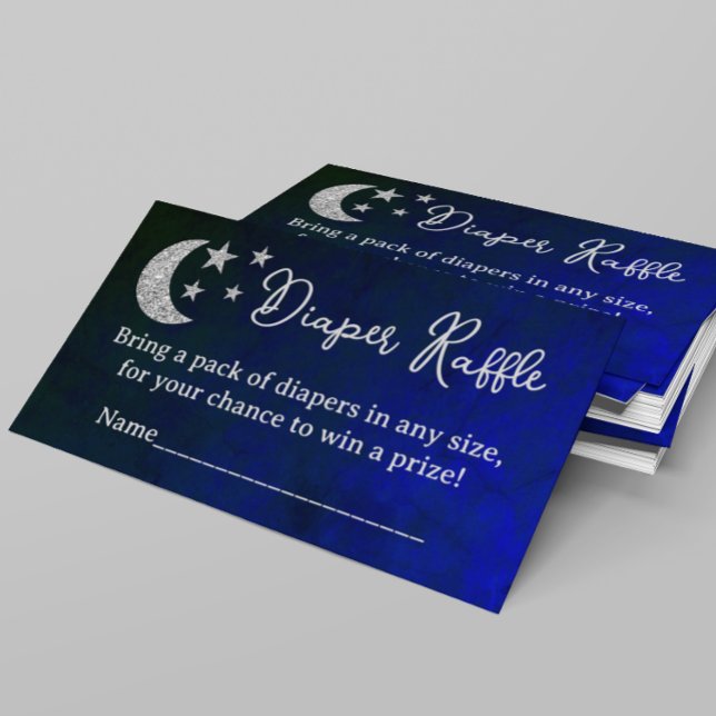 Over The Moon Baby Shower Diaper Raffle Enclosure Card (Creator Uploaded)