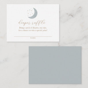 Over the Moon Baby Shower Diaper Raffle Ticket Enclosure Card