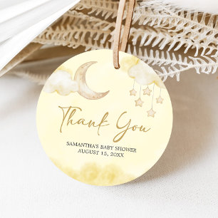 Over the Moon Baby Shower Favour Tags