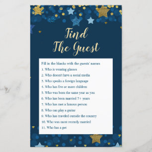 Over the Moon Baby Shower Find the Guest Game