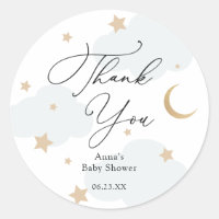 Over the Moon Baby Shower Gift Classic Round Stick