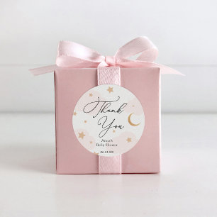 Over the Moon Baby Shower Gift Classic Round Sticker