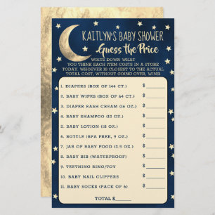 Over The Moon   Baby Shower Guess The Price Game