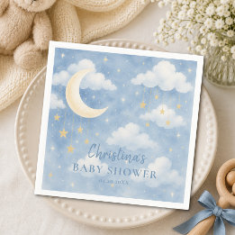 Over the Moon Baby Shower Napkin
