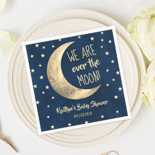 Over The Moon   Baby Shower Napkin