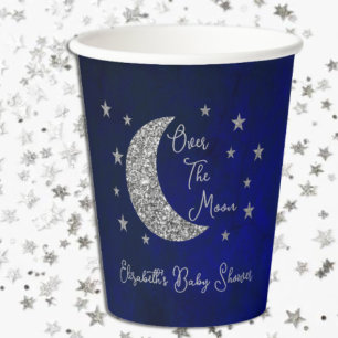 Over The Moon Baby Shower Paper Cups