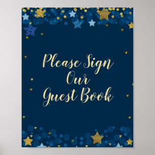 Over the Moon Baby Shower Please Sign our Guest