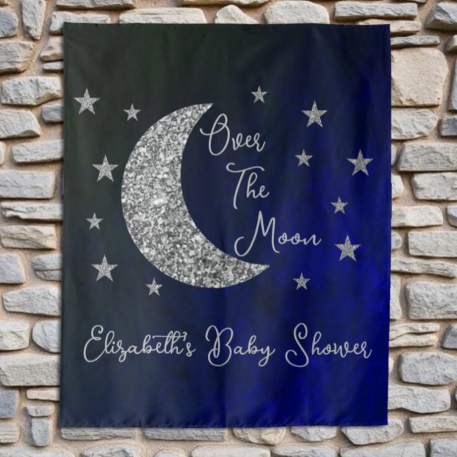 Over The Moon Baby Shower Tapestry (Creator Uploaded)