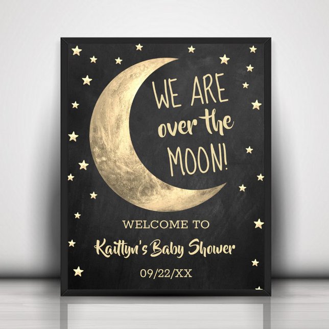 Over The Moon | Baby Shower Welcome Sign (Creator Uploaded)