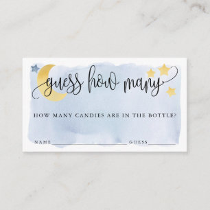 Over the Moon, Blue Guess How Many Game Card