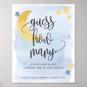 Over the Moon, Blue Guess How Many Game Poster