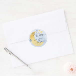 Over the Moon, Blue Personalised Envelope Seal
