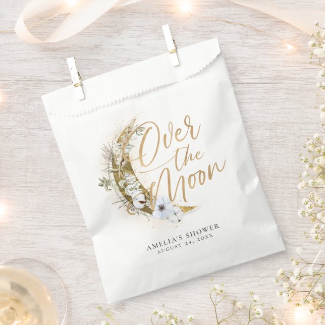Over the Moon Boho Gold Dust & Clouds Favour Bag (Clipped)