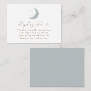 Over the Moon Boy Baby Shower Display Shower Enclosure Card