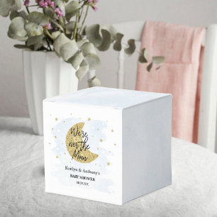 Over The Moon Boys Baby Shower Favour Box