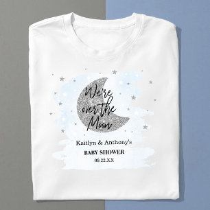 Over The Moon   Boys Baby Shower T-Shirt