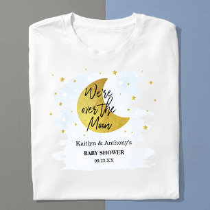 Over The Moon   Boys Baby Shower T-Shirt