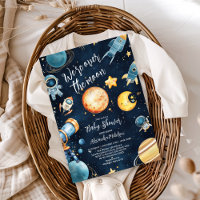 Over the Moon Celestial Baby Shower Navy
