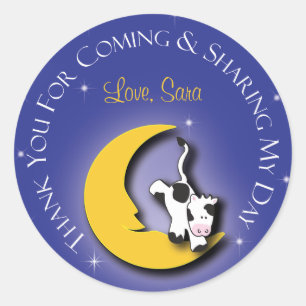 Over the Moon Favour Sticker