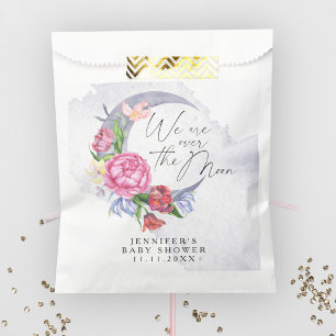 Over the moon Flowers baby shower Favour Bag