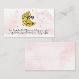 Over The Moon   Girls Baby Shower Display Shower Enclosure Card