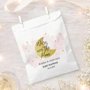 Over The Moon   Girls Baby Shower Favour Bag