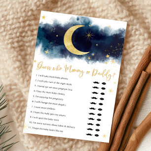 Over the Moon Gold Stars Shower Guess Who Game