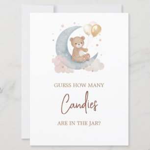 Over the Moon Guess How Many Candies Game Card
