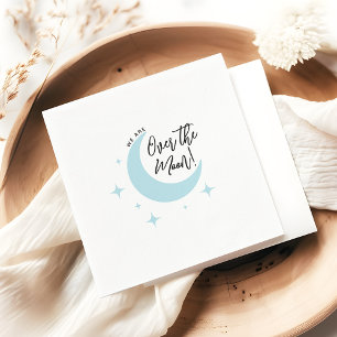 Over the Moon Minimalist Baby Shower Napkin