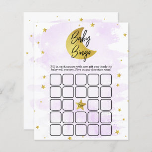 Over The Moon Neutral Baby Shower Bingo
