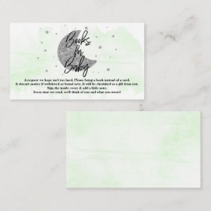 Over The Moon   Neutral Baby Shower Books For Baby Enclosure Card