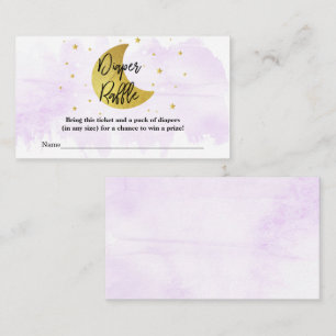 Over The Moon Neutral Baby Shower Diaper Raffle Enclosure Card